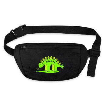 Le petit Dino sent une fleur - Sac banane recyclé Stanley/Stella - noir - Devant