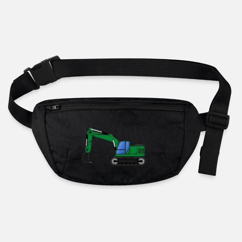 Bagger Baggerfahrzeug grün Stanley/Stella recycelte Gürteltasche