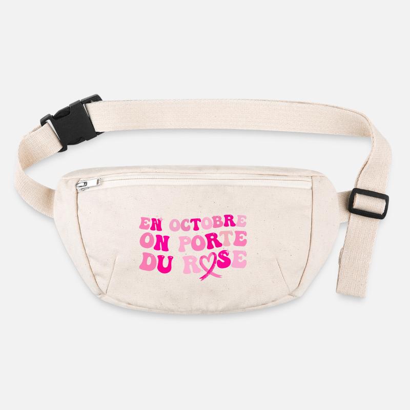 Octobre rose solidarité cancer du sein cadeau Sac banane recyclé Stanley/Stella