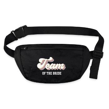 Team Bride Braut Junggesellinnenabschied JGA's - Stanley/Stella recycelte Gürteltasche - Schwarz - Vorne