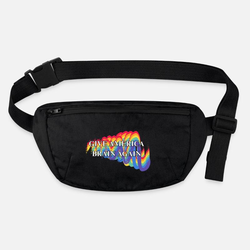 Give America Brain Again Rainbow LGBTQ Stanley/Stella recycelte Gürteltasche