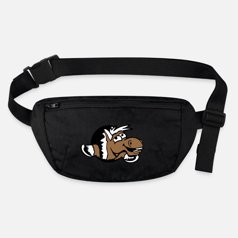 Pferd Lustig Verrückt Loch Lachen Comic Reiten Fun Stanley/Stella recycelte Gürteltasche