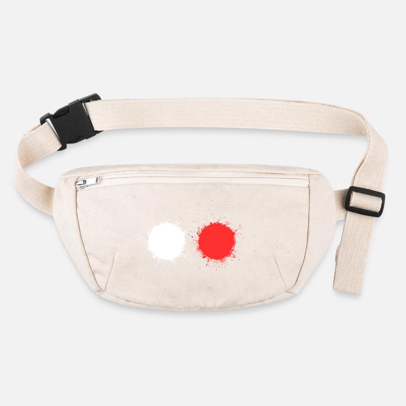 Weiß Rot Stanley/Stella recycelte Gürteltasche