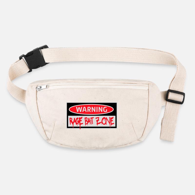Warning Rage Bait Caution Zone Sign Fun Warning Stanley/Stella recycled Hip Bag 
