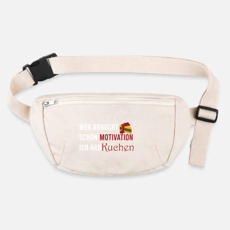 Who needs motivation I've got cake Stanley/Stella recycled Hip Bag 