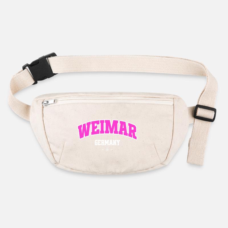 Weimar Germany Typografie Neon Pink Stanley/Stella recycelte Gürteltasche