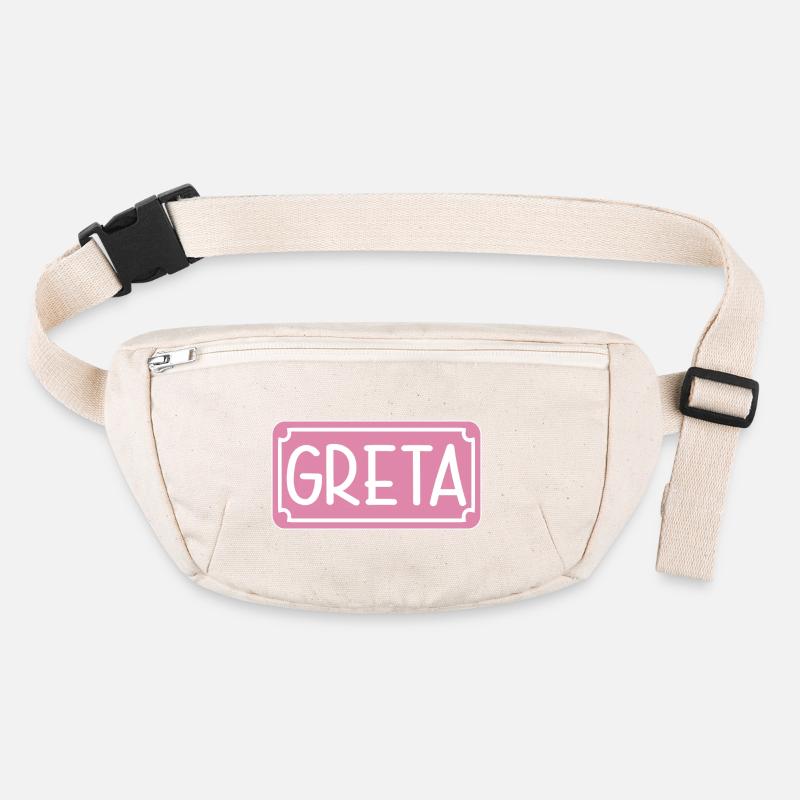 NAMENSGESCHENK MÄDCHEN GRETA SCHILD Stanley/Stella recycelte Gürteltasche