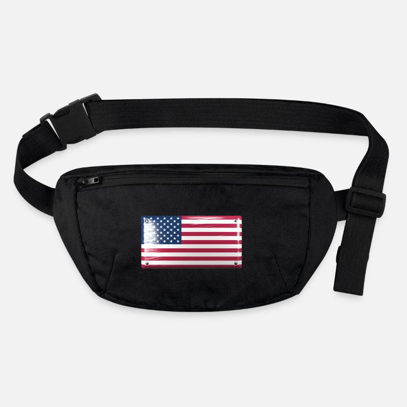 États-Unis Drapeau de l’Amérique Drapeau Signe d’étain Look Sac banane recyclé Stanley/Stella