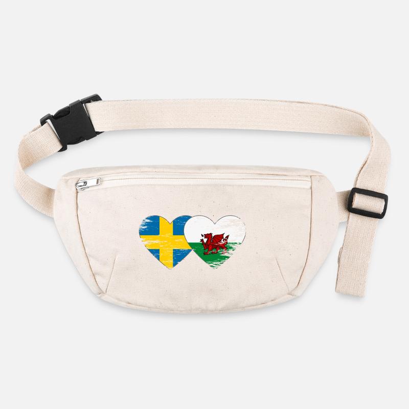 Cœur du drapeau Suède du Pays de Galles utilisé Sac banane recyclé Stanley/Stella