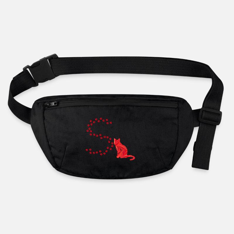 s katze e 18 fussspuren Stanley/Stella recycelte Gürteltasche