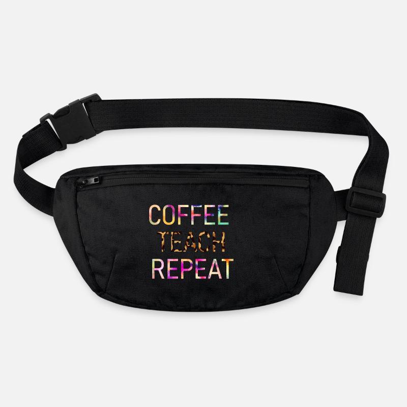 Coffee Teach Repeat Lustiger Lehrer Spruch 2021 Stanley/Stella recycelte Gürteltasche