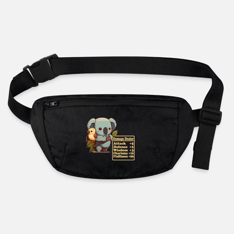 Damage-inflicting cute koala with bird shows Stanley/Stella recycled Hip Bag 