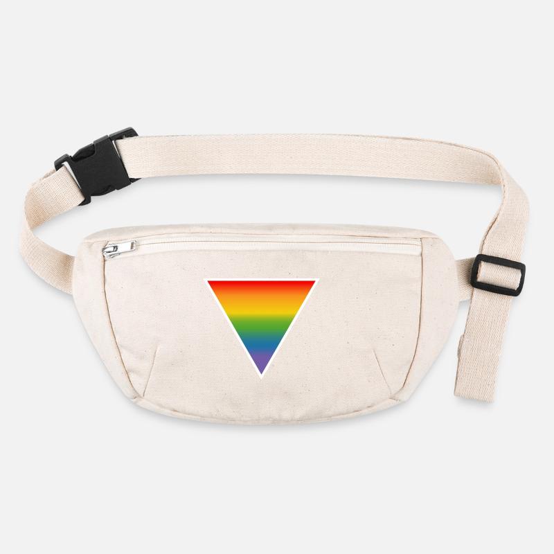 Regenbogen LGBTQIA triangle white Stanley/Stella recycelte Gürteltasche