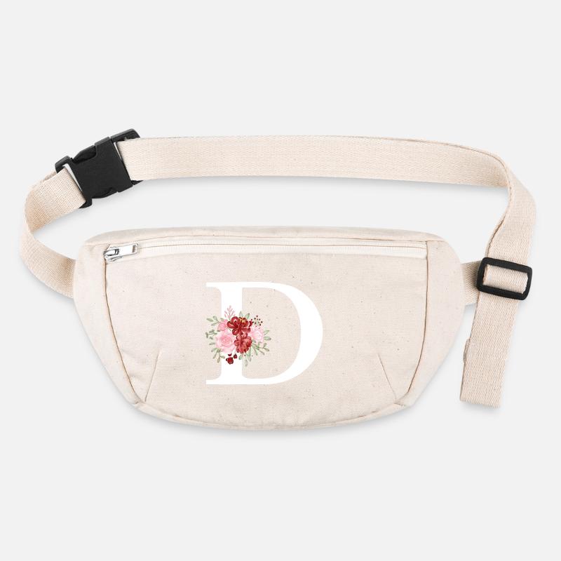 Roter Blumenbuchstabe D Stanley/Stella recycelte Gürteltasche