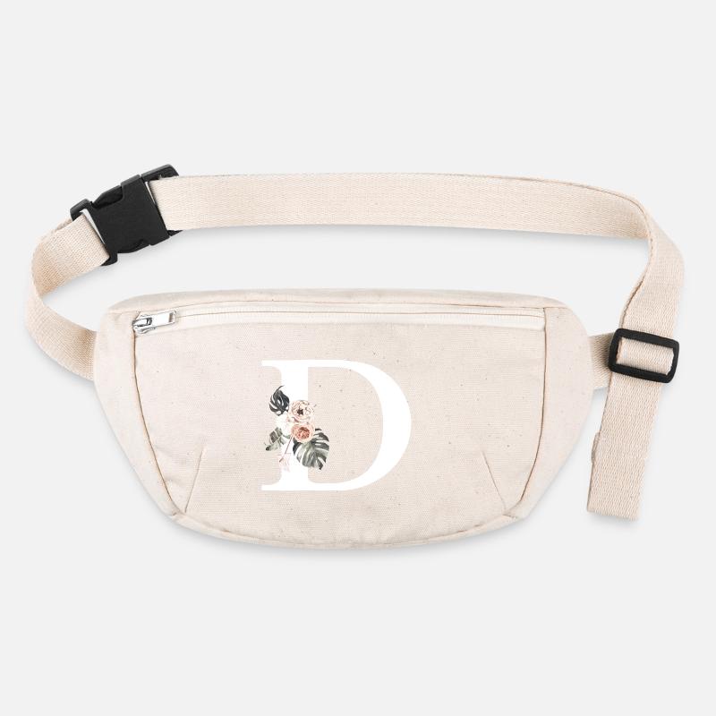 Tropischer Blumenbuchstabe D Stanley/Stella recycelte Gürteltasche