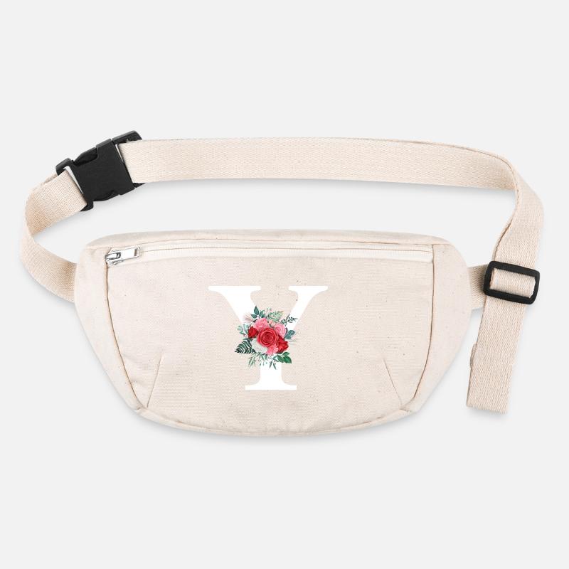 Lettre y floral rouge Sac banane recyclé Stanley/Stella