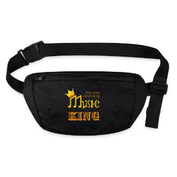 "Music King" Musician Music Musical Instrument - Stanley/Stella recycled Hip Bag  - black - Front