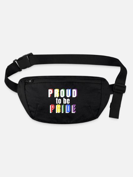 PRIDE PROUD to be Pride white - Stanley/Stella recycelte Gürteltasche - Schwarz - Vorne