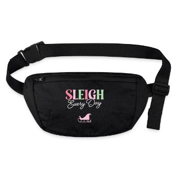 Sleigh Every Day - Stanley/Stella recycled Hip Bag  - black - Front