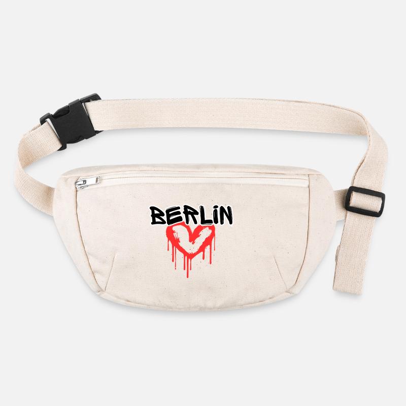 Berlin Graffiti Heart Stanley/Stella recycled Hip Bag 
