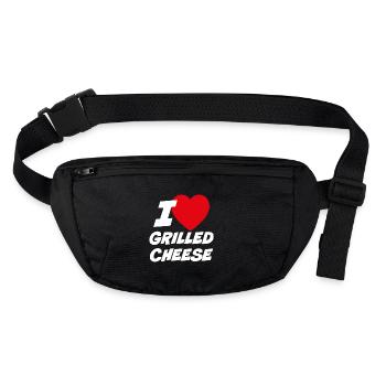 J’adore le fromage grillé - Sac banane recyclé Stanley/Stella - noir - Devant