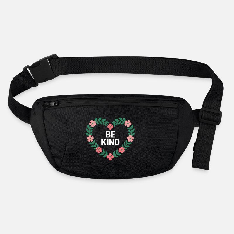 Be Kind Blossom Heart Motif Stanley/Stella recycled Hip Bag 