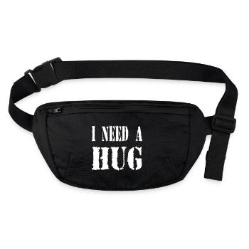 I NEED A HUG - Stanley/Stella recycled Hip Bag  - black - Front