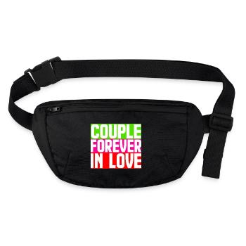 couple amoureux pour toujours - Sac banane recyclé Stanley/Stella - noir - Devant