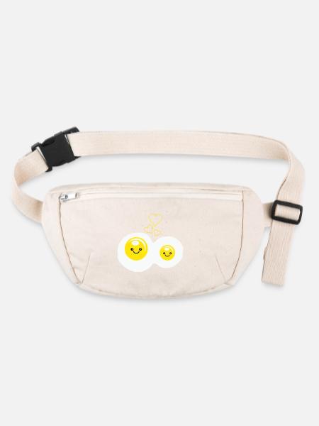 Fried Eggs Love - Stanley/Stella recycled Hip Bag  - natural - Front