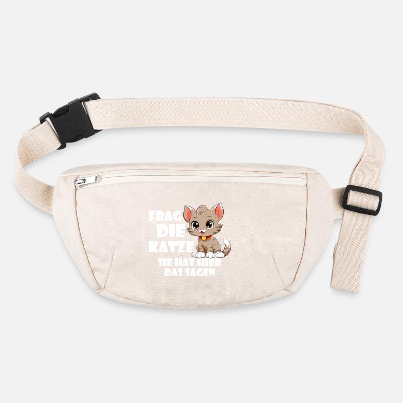 Frag die Katze Stanley/Stella recycelte Gürteltasche