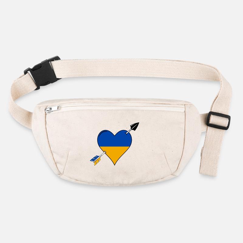 Ukraine drapeau coeur amoureux Sac banane recyclé Stanley/Stella