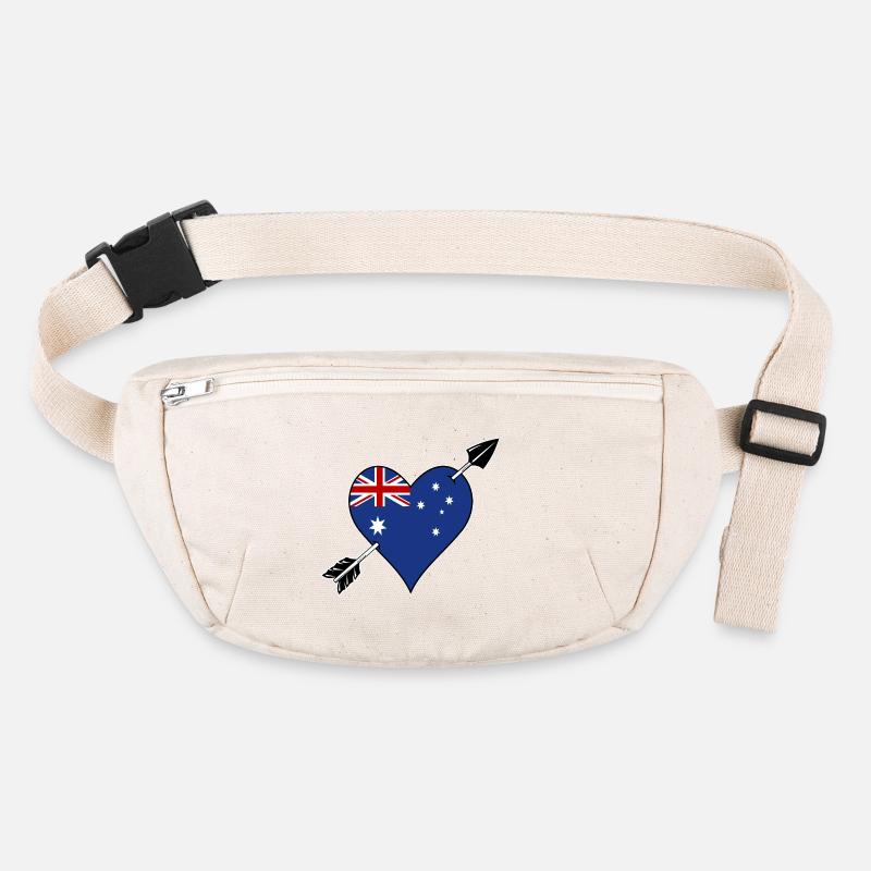 Australia flag heart in love Stanley/Stella recycled Hip Bag 