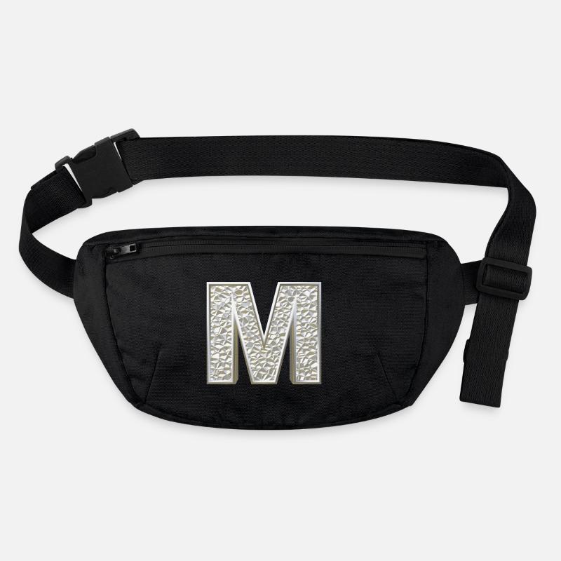 M, lettre, lettre M, initiale, initiale M, monogramme, Sac banane recyclé Stanley/Stella