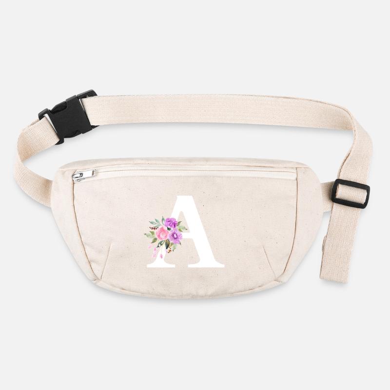 Lettre a floral violet Sac banane recyclé Stanley/Stella