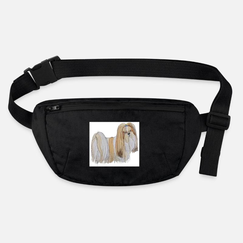 Lhasa Apso sticks - Stanley/Stella recycled Hip Bag  - black