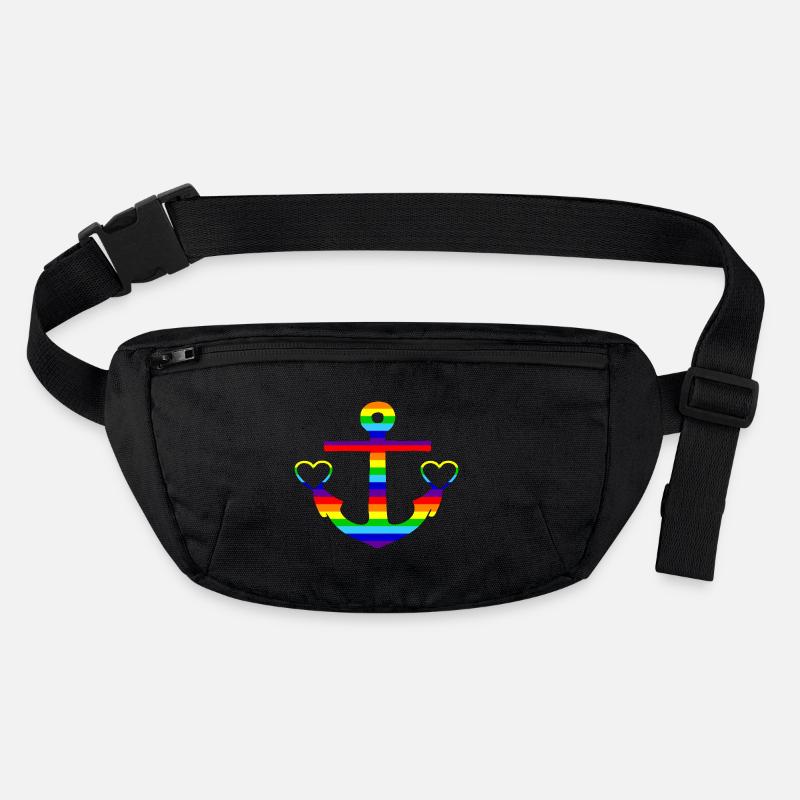 Anker Regenbogen bunt Stanley/Stella recycelte Gürteltasche