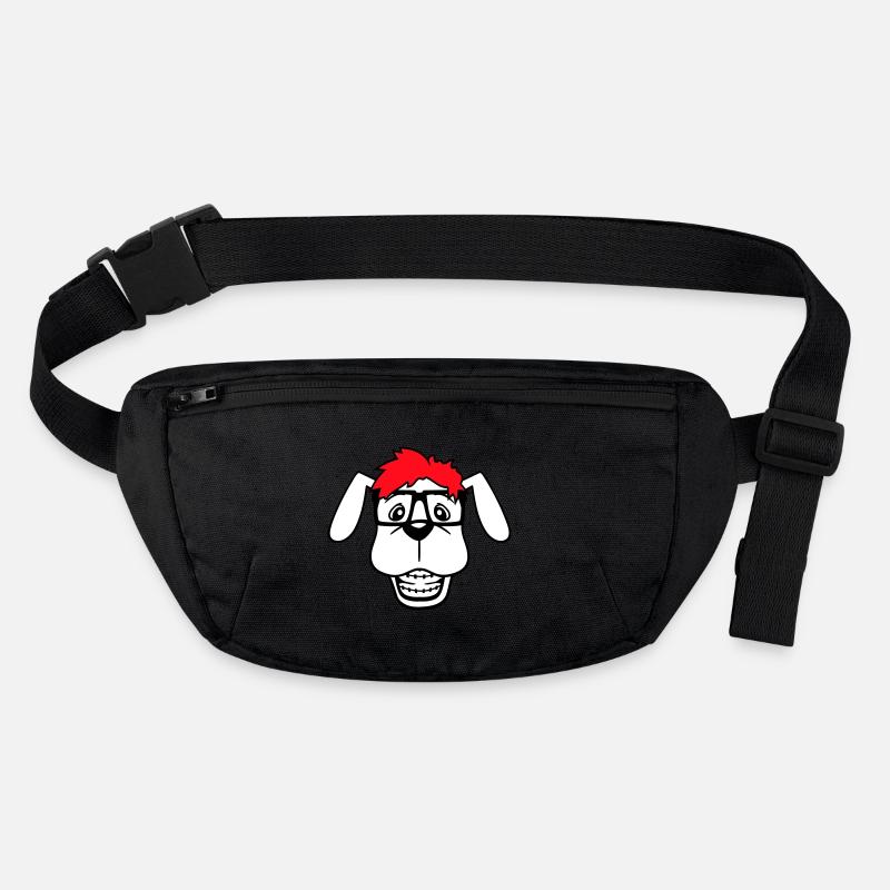Dog Nerd Hornglasses Geek Braces Smart Funny Stanley/Stella recycled Hip Bag 