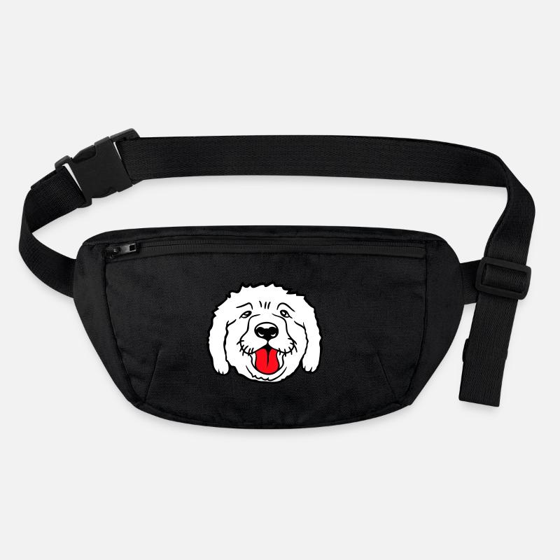 Dear dog sticks out his tongue happily Stanley/Stella recycled Hip Bag 