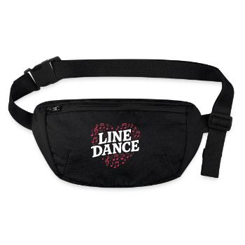 Danse en ligne - Danse avec le cœur - Musique Cadeau - Sac banane recyclé Stanley/Stella - noir - Devant