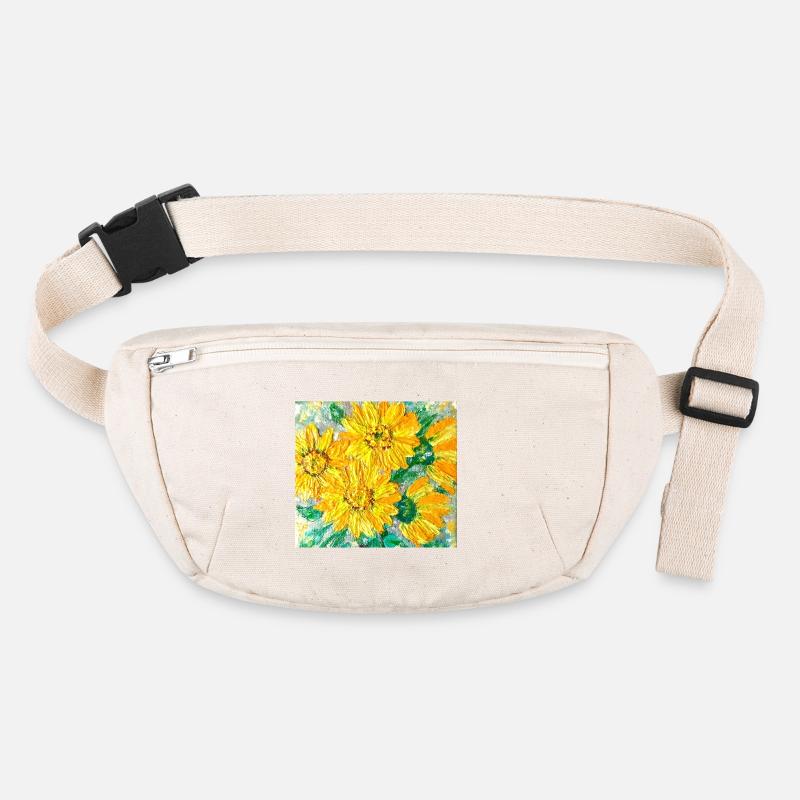 Sonnenblumen bemalt mit Express-Pinsel Stanley/Stella recycelte Gürteltasche