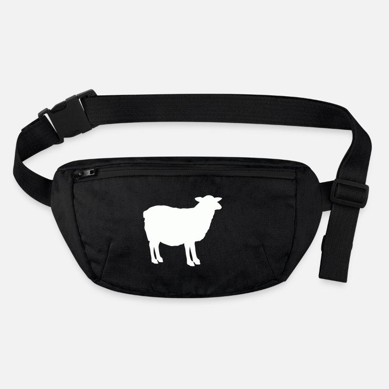 Silhouette de mouton - Sac banane recyclé Stanley/Stella - noir