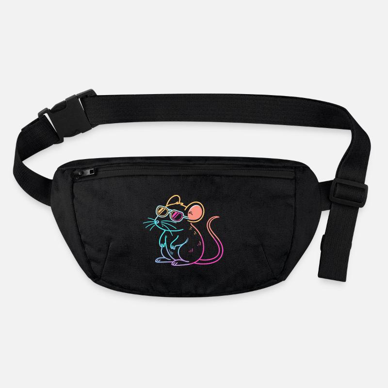 Rat arc-en-ciel lunettes neon Sac banane recyclé Stanley/Stella