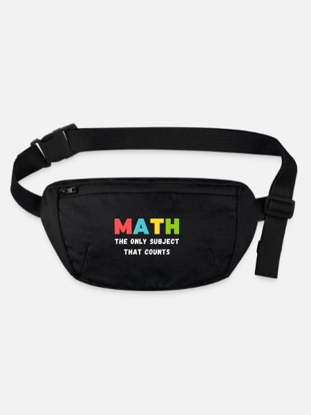 Mathematics Quote | Maths Teacher - Stanley/Stella recycled Hip Bag  - black - Front