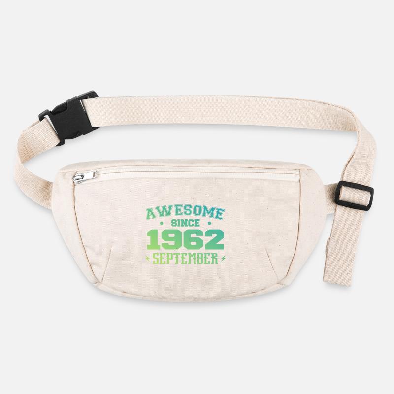 September 1962 Birthday Gift September 1962 Stanley/Stella recycled Hip Bag 