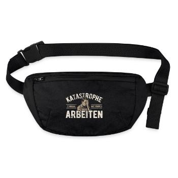 Katastrophe - einmal mit Profis arbeiten - Stanley/Stella recycelte Gürteltasche - Schwarz - Vorne