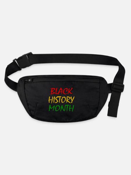 Black history month - Stanley/Stella recycled Hip Bag  - black - Front