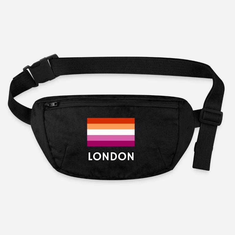 Drapeau de la fierté lesbienne de Londres Sac banane recyclé Stanley/Stella