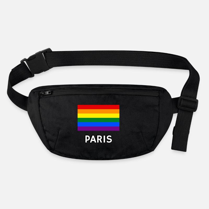 Drapeau de la fierté Paris Gay Arc-en-ciel LGBTQ Queer Lesbienne Sac banane recyclé Stanley/Stella