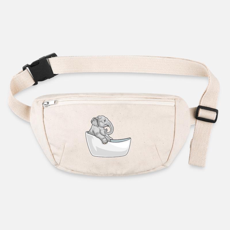 Elephant Bathing Bathtub Stanley/Stella recycled Hip Bag 