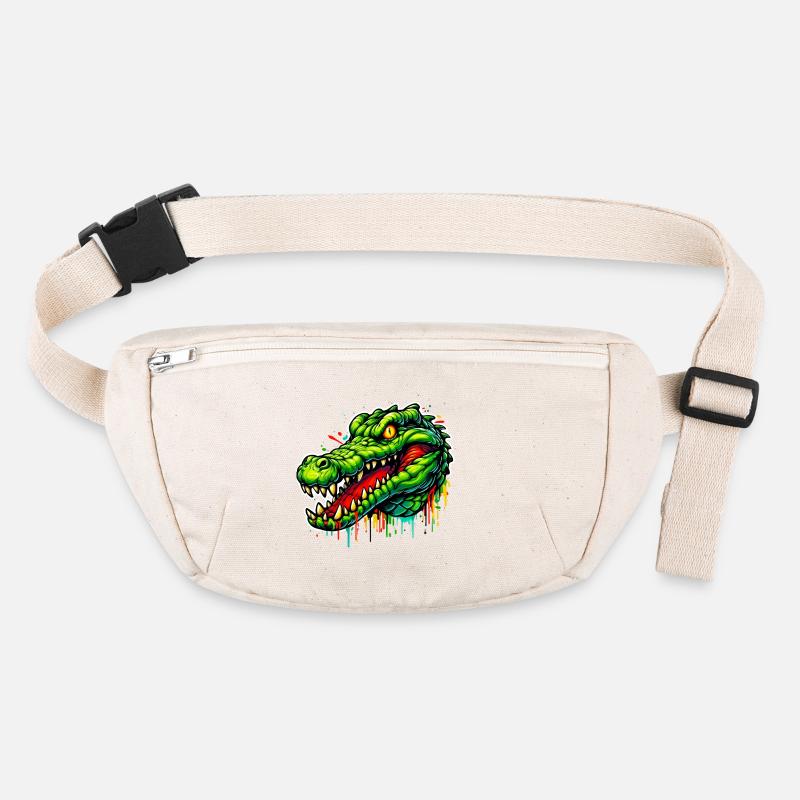 Alligator-Krokodil Stanley/Stella recycelte Gürteltasche